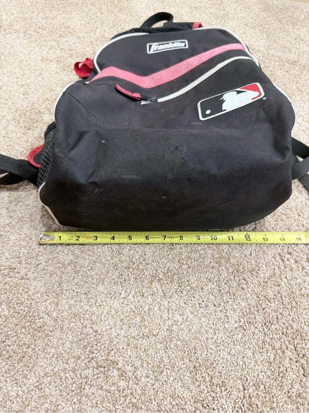 Franklin baseball backpack bat holders on each side